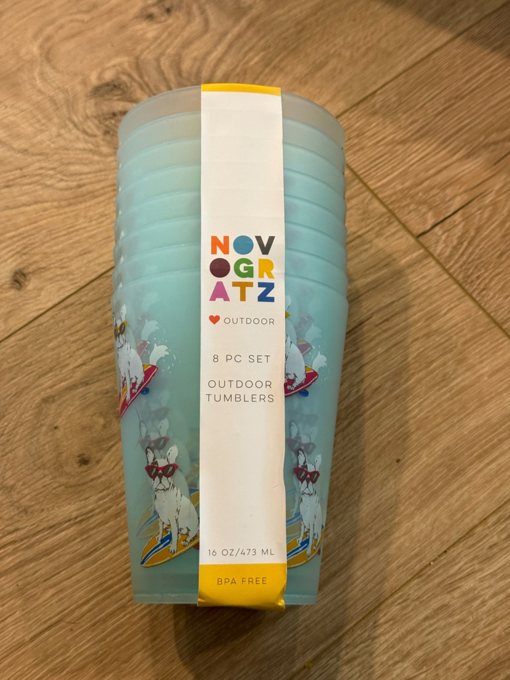 Now or Again? NOVOGRATZ Outdoor Tumblers - Light Blue Set